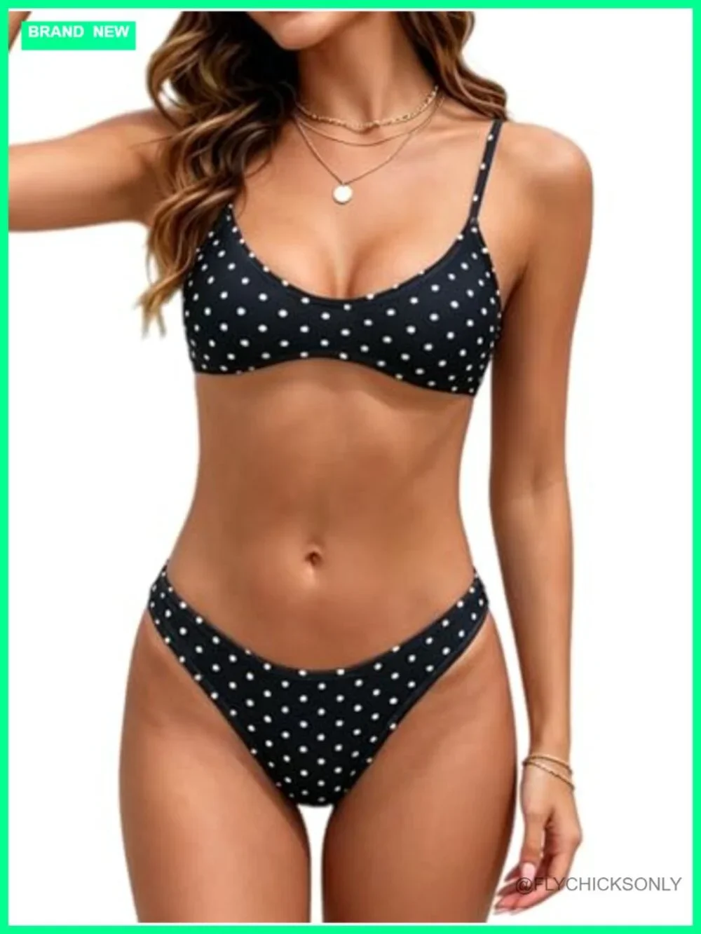 Women's Two Piece Bikini Set Adjustable Straps Cheeky Swim 2026 82% Polyester